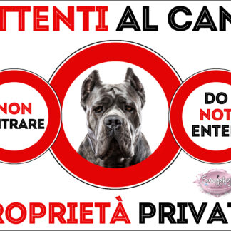 TARGA ATTENTI AL CANE - CORSO