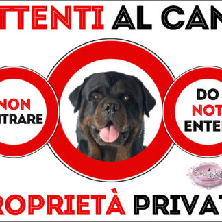 TARGA ATTENTI AL CANE - ROTTWEILER